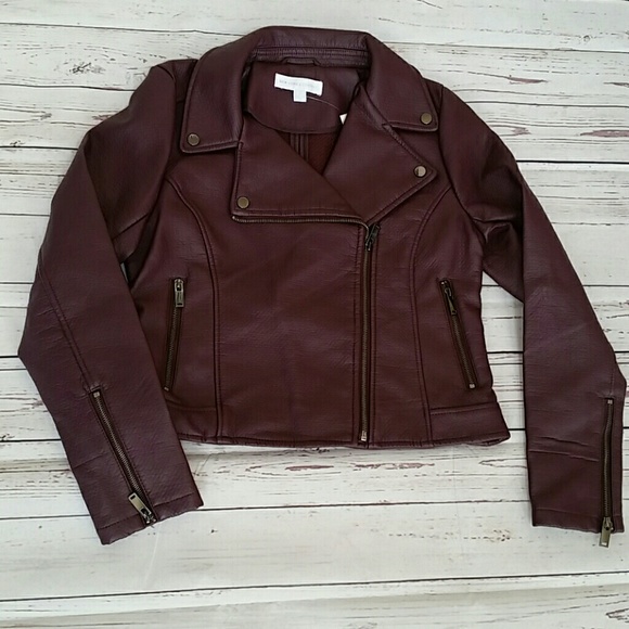 Textured Faux-leather Moto Jacket - Picture 3 of 8